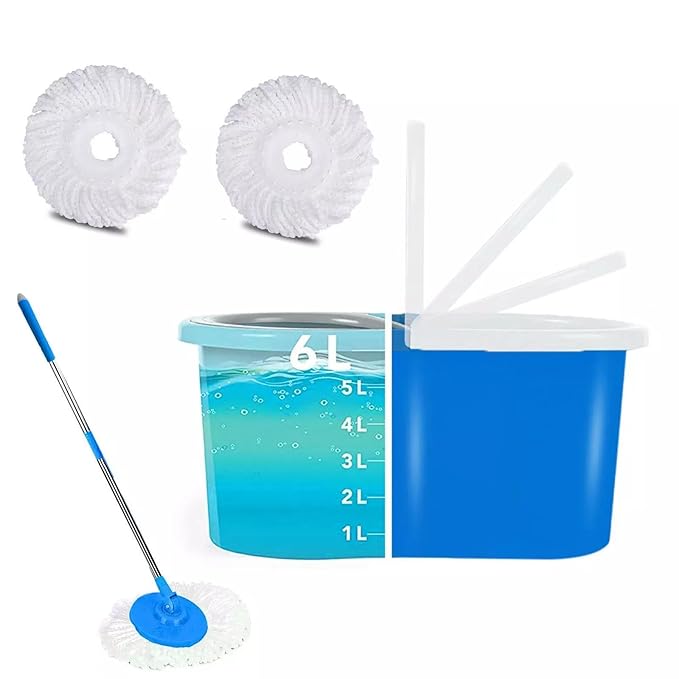 Magic Spin Mop Bucket Set with 360° Rotating